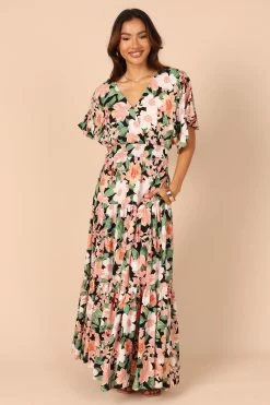 Cautilina Maxi Dress - Peach Floral