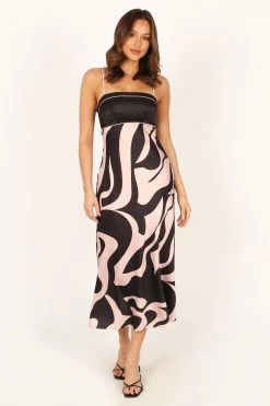 Chelle Slip Midi Dress - Black Pink 14 Chelle Slip Midi Dress - Black Pink -Dress Shop petal and pup usa dresses chelle slip midi dress black pink 33829501894833