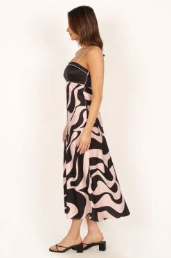 Chelle Slip Midi Dress - Black Pink 17 Chelle Slip Midi Dress - Black Pink -Dress Shop petal and pup usa dresses chelle slip midi dress black pink 33829501993137