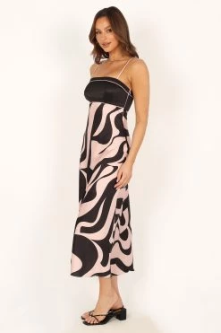 Chelle Slip Midi Dress - Black Pink 18 Chelle Slip Midi Dress - Black Pink -Dress Shop petal and pup usa dresses chelle slip midi dress black pink 33829502025905