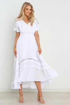 Chelsea Dress - White -Dress Shop petal and pup usa dresses chelsea dress white 31420892774577