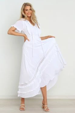 Chelsea Dress - White -Dress Shop petal and pup usa dresses chelsea dress white 31420892807345