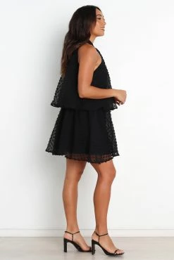 Chevron Dress - Black -Dress Shop petal and pup usa dresses chevron dress black 31361761116337