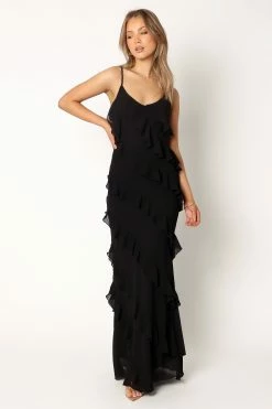 Ciao Ruffles Maxi Dress - Black -Dress Shop petal and pup usa dresses ciao ruffles maxi dress black 33987170500785