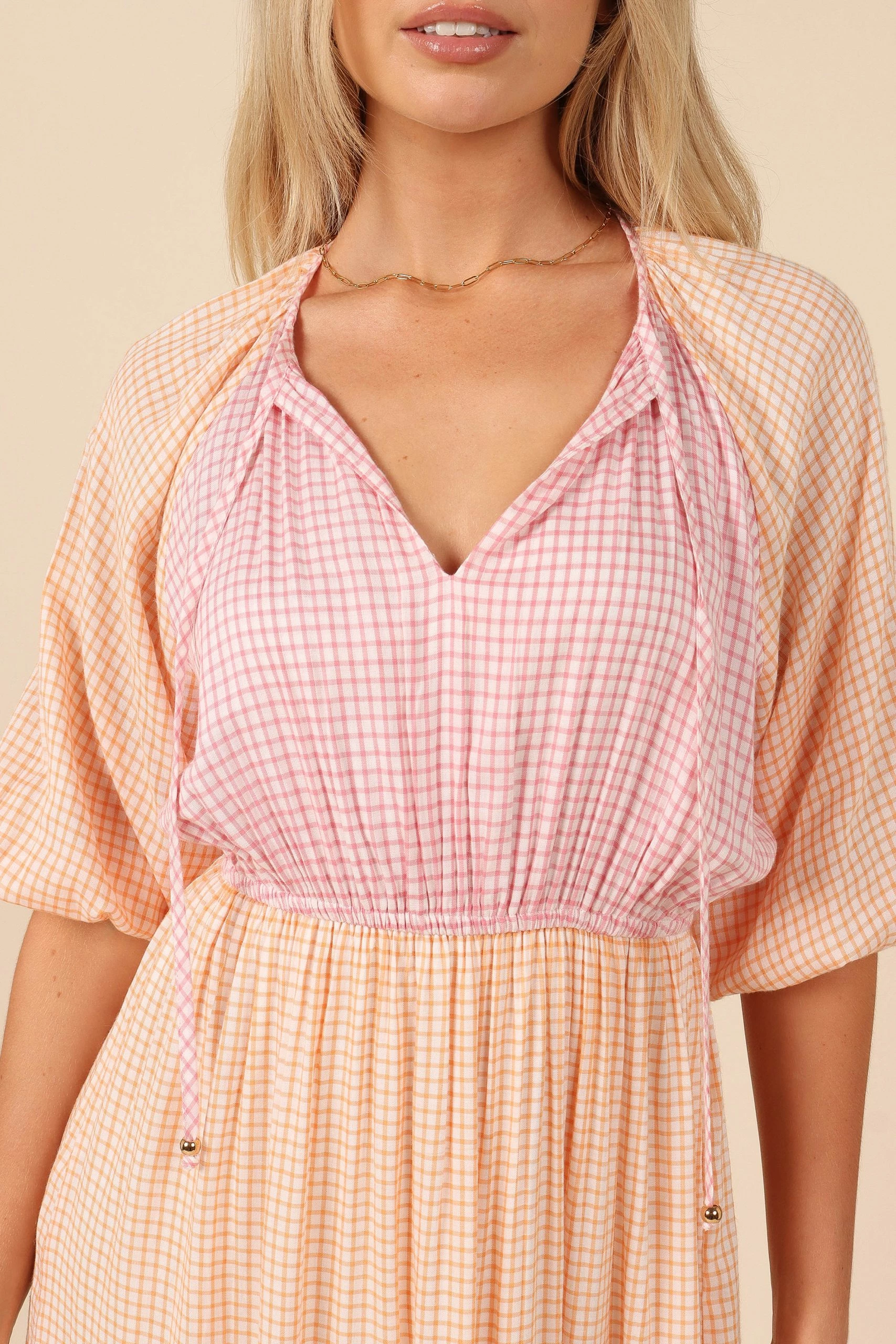 Clarita Tiered Maxi Dress - Gingham Splice 2 Clarita Tiered Maxi Dress - Gingham Splice - Image 2