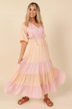 Clarita Tiered Maxi Dress - Gingham Splice 9 Clarita Tiered Maxi Dress - Gingham Splice -Dress Shop petal and pup usa dresses clarita tiered maxi dress gingham splice 32164274405553