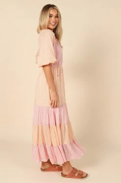 Clarita Tiered Maxi Dress - Gingham Splice 10 Clarita Tiered Maxi Dress - Gingham Splice -Dress Shop petal and pup usa dresses clarita tiered maxi dress gingham splice 32164274471089