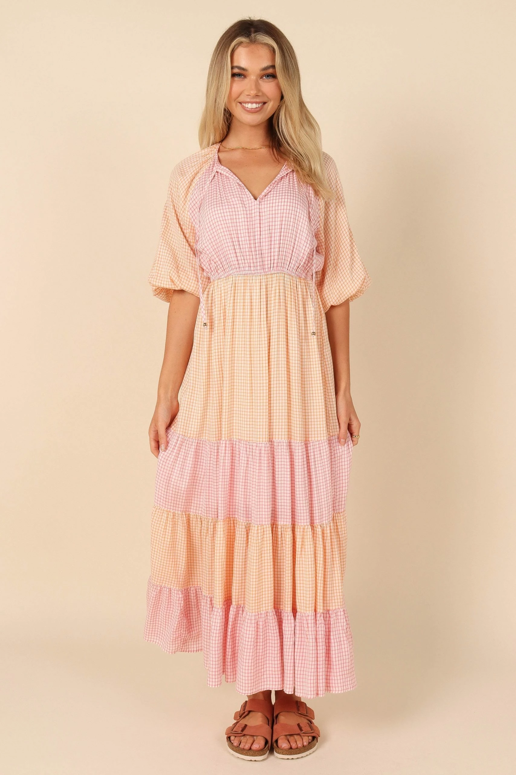 Clarita Tiered Maxi Dress - Gingham Splice 7 Clarita Tiered Maxi Dress - Gingham Splice - Image 7