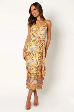 Clement Wrap Midi Dress - Tropical