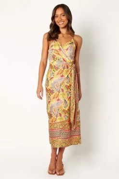 Clement Wrap Midi Dress - Tropical -Dress Shop petal and pup usa dresses clement wrap midi dress tropical 33994863444145