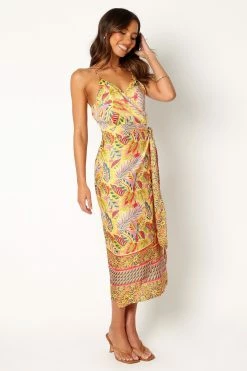 Clement Wrap Midi Dress - Tropical -Dress Shop petal and pup usa dresses clement wrap midi dress tropical 33994863476913