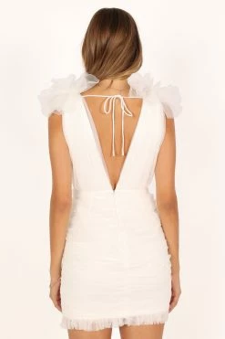 Clementine Mini Dress - White -Dress Shop petal and pup usa dresses clementine mini dress white 33712114565297