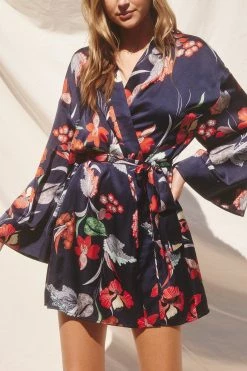 Clerice Long Sleeve Mini Dress - Navy -Dress Shop petal and pup usa dresses clerice long sleeve mini dress navy 33634220212401