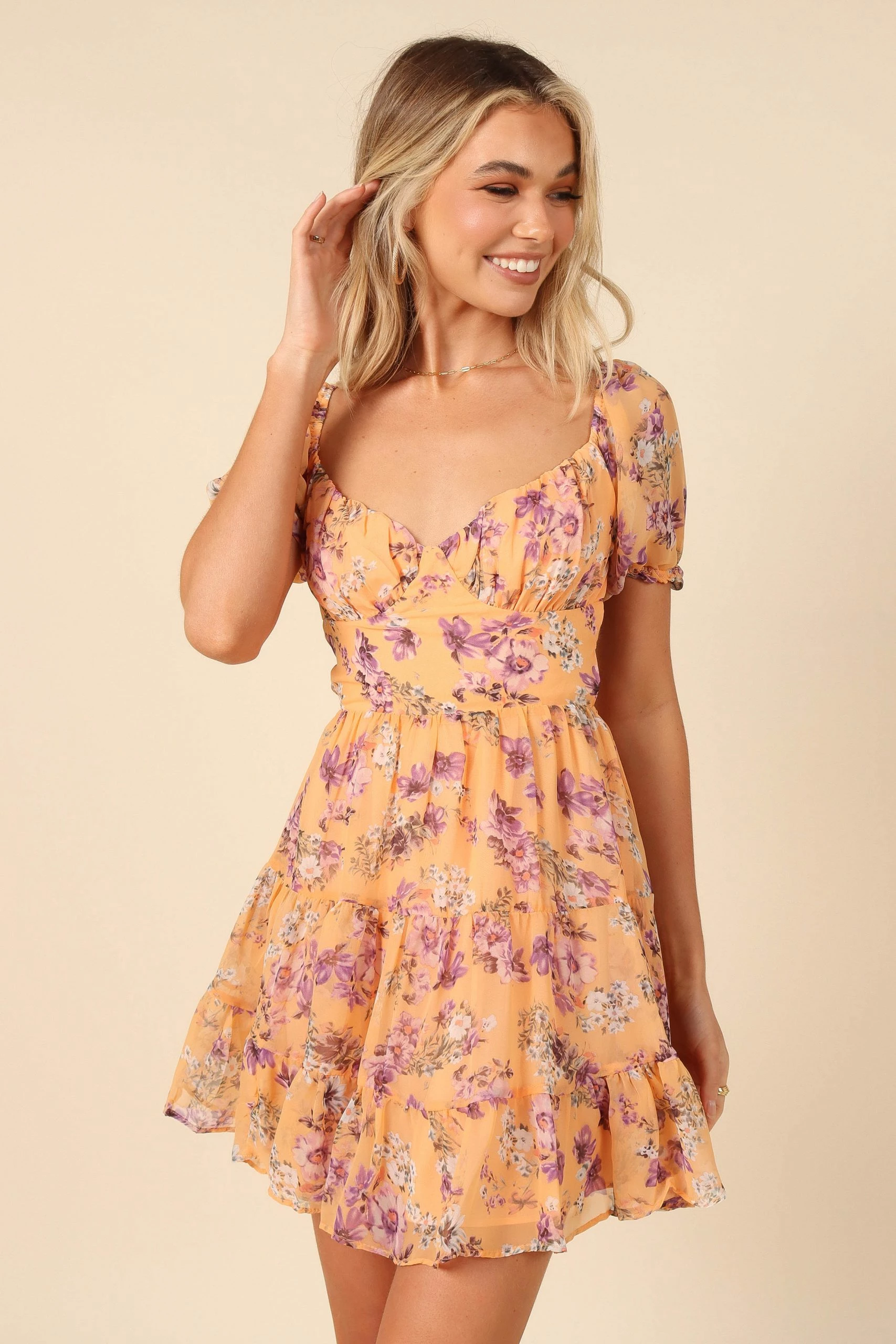 Cora Mini Dress - Orange 1 Cora Mini Dress - Orange