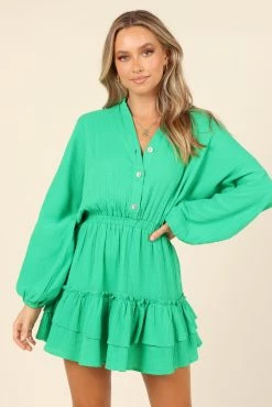 Corbett Dress - Green -Dress Shop petal and pup usa dresses corbett dress green 31880257831089 1