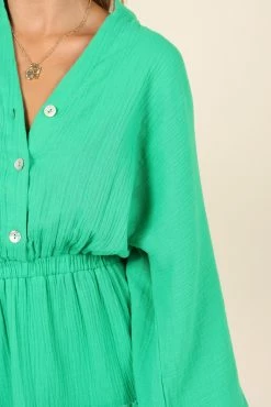 Corbett Dress - Green -Dress Shop petal and pup usa dresses corbett dress green 31880257896625