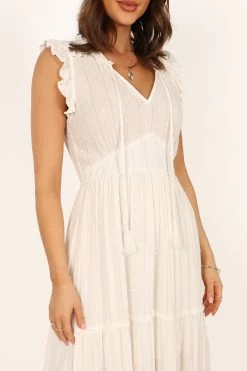 Courtney Maxi Dress - White Gold -Dress Shop petal and pup usa dresses courtney maxi dress white gold 33766326567089 1