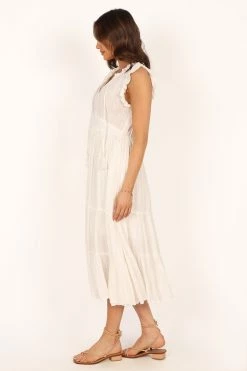 Courtney Maxi Dress - White Gold -Dress Shop petal and pup usa dresses courtney maxi dress white gold 33766326599857 1