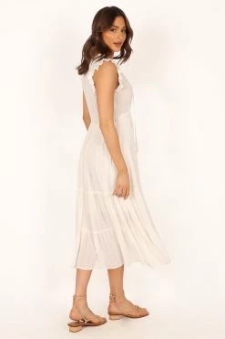 Courtney Maxi Dress - White Gold -Dress Shop petal and pup usa dresses courtney maxi dress white gold 33766326796465 1