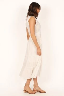 Courtney Maxi Dress - White Gold -Dress Shop petal and pup usa dresses courtney maxi dress white gold 33766326829233 1