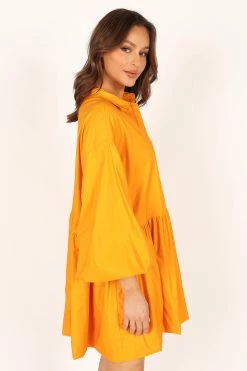 Daisy Long Sleeve Mini Dress - Mustard -Dress Shop petal and pup usa dresses daisy long sleeve mini dress mustard 33779265536177