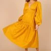 Dani Long Sleeve Maxi Dress - Mustard