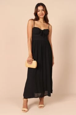 Darcie Sweetheart Neckline Maxi Dress - Black
