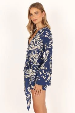 Deliah Long Sleeve Mini Dress - Navy 10 Deliah Long Sleeve Mini Dress - Navy -Dress Shop petal and pup usa dresses deliah long sleeve mini dress navy 33752449908913