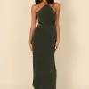 Deni One Shoulder Dress - Emerald