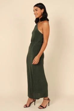Deni One Shoulder Dress - Emerald -Dress Shop petal and pup usa dresses deni one shoulder dress emerald 32164273815729