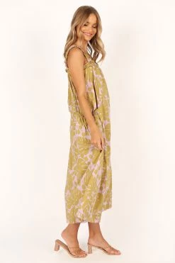 Deva Maxi Dress - Olive -Dress Shop petal and pup usa dresses deva maxi dress olive 33643488313521