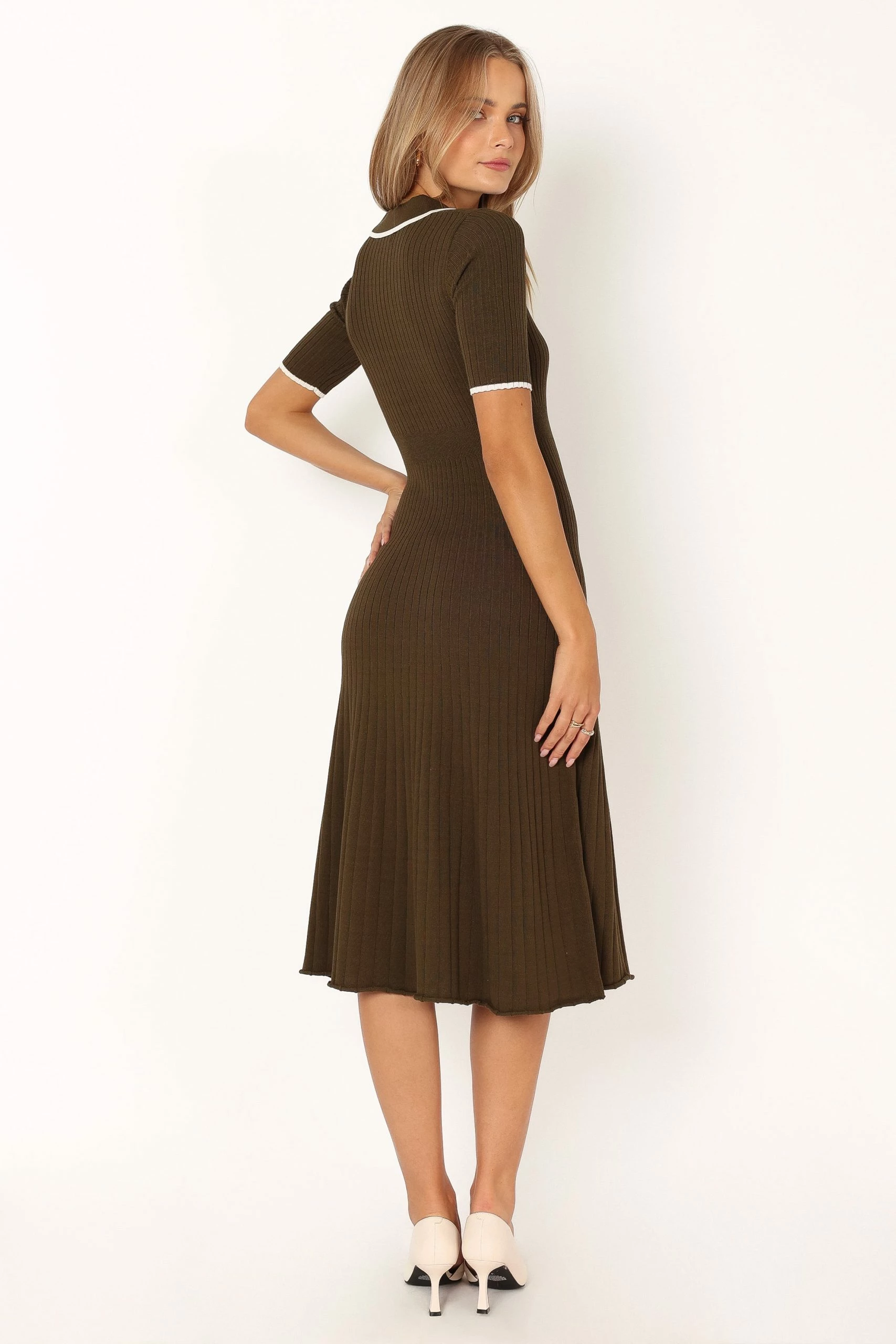 Diana Midi Dress - Olive 5 Diana Midi Dress - Olive - Image 5