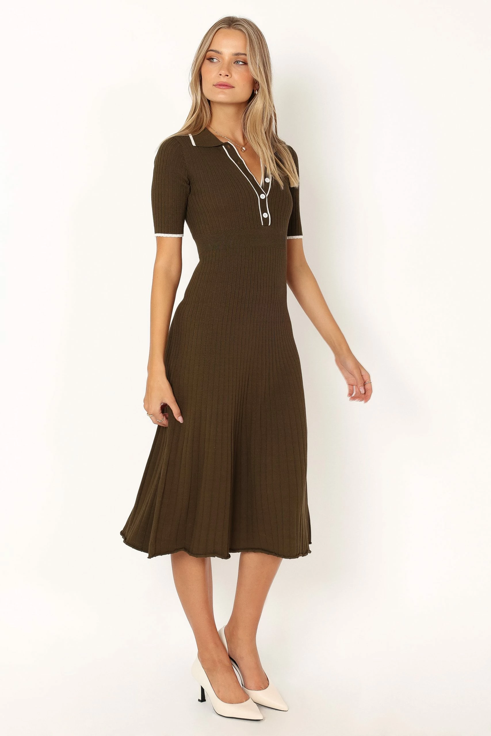 Diana Midi Dress - Olive 6 Diana Midi Dress - Olive - Image 6