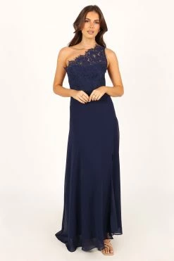 Diana One Shoulder Maxi Dress - Navy -Dress Shop petal and pup usa dresses diana one shoulder maxi dress navy 33752450924721
