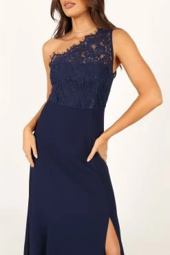 Diana One Shoulder Maxi Dress - Navy -Dress Shop petal and pup usa dresses diana one shoulder maxi dress navy 33752451088561