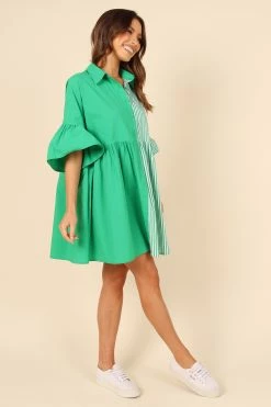 Didi Frill Mini Dress - Green Stripe 9 Didi Frill Mini Dress - Green Stripe -Dress Shop petal and pup usa dresses didi frill mini dress green stripe 32146888130737