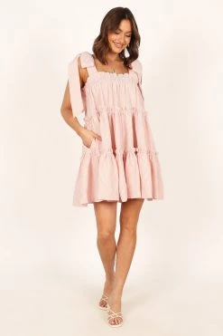 Doria Mini Dress - Pink -Dress Shop petal and pup usa dresses doria mini dress pink 33779292012721