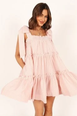 Doria Mini Dress - Pink -Dress Shop petal and pup usa dresses doria mini dress pink 33779292209329