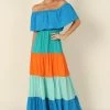 Eazon Off Shoulder Maxi Dress - Blue