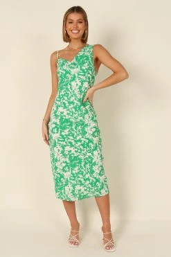 Elias Midi Dress - Green Floral