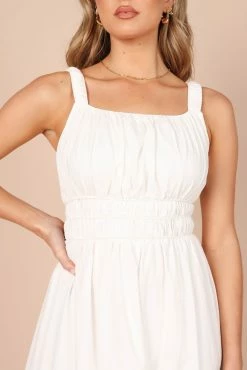 Everleigh Dress - White -Dress Shop petal and pup usa dresses everleigh dress white 32341300347057