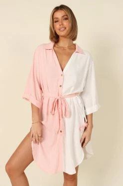 Fellie Shirt Dress - Pink