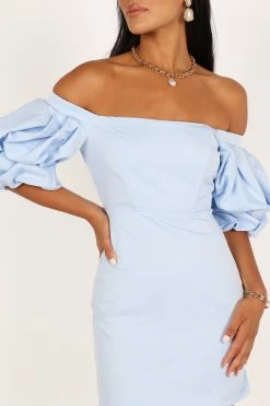 Fern Puff Sleeve Mini Dress - Icy Blue 13 Fern Puff Sleeve Mini Dress - Icy Blue -Dress Shop petal and pup usa dresses fern puff sleeve mini dress icy blue 33340287680689