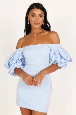 Fern Puff Sleeve Mini Dress - Icy Blue 17 Fern Puff Sleeve Mini Dress - Icy Blue -Dress Shop petal and pup usa dresses fern puff sleeve mini dress icy blue 33340287844529