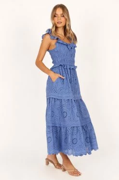 Finley Maxi Dress - Blue -Dress Shop petal and pup usa dresses finley maxi dress blue 33643500896433