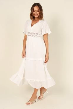 Florencia Dress - White -Dress Shop petal and pup usa dresses florencia dress white 31816276312241