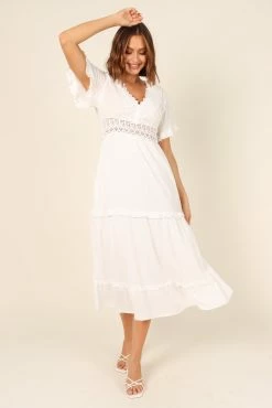 Florencia Dress - White -Dress Shop petal and pup usa dresses florencia dress white 31816276377777