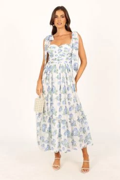 Floret Midi Dress - Blue 12 Floret Midi Dress - Blue -Dress Shop petal and pup usa dresses floret midi dress blue 33722375340209
