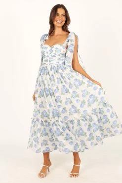 Floret Midi Dress - Blue 14 Floret Midi Dress - Blue -Dress Shop petal and pup usa dresses floret midi dress blue 33722375405745