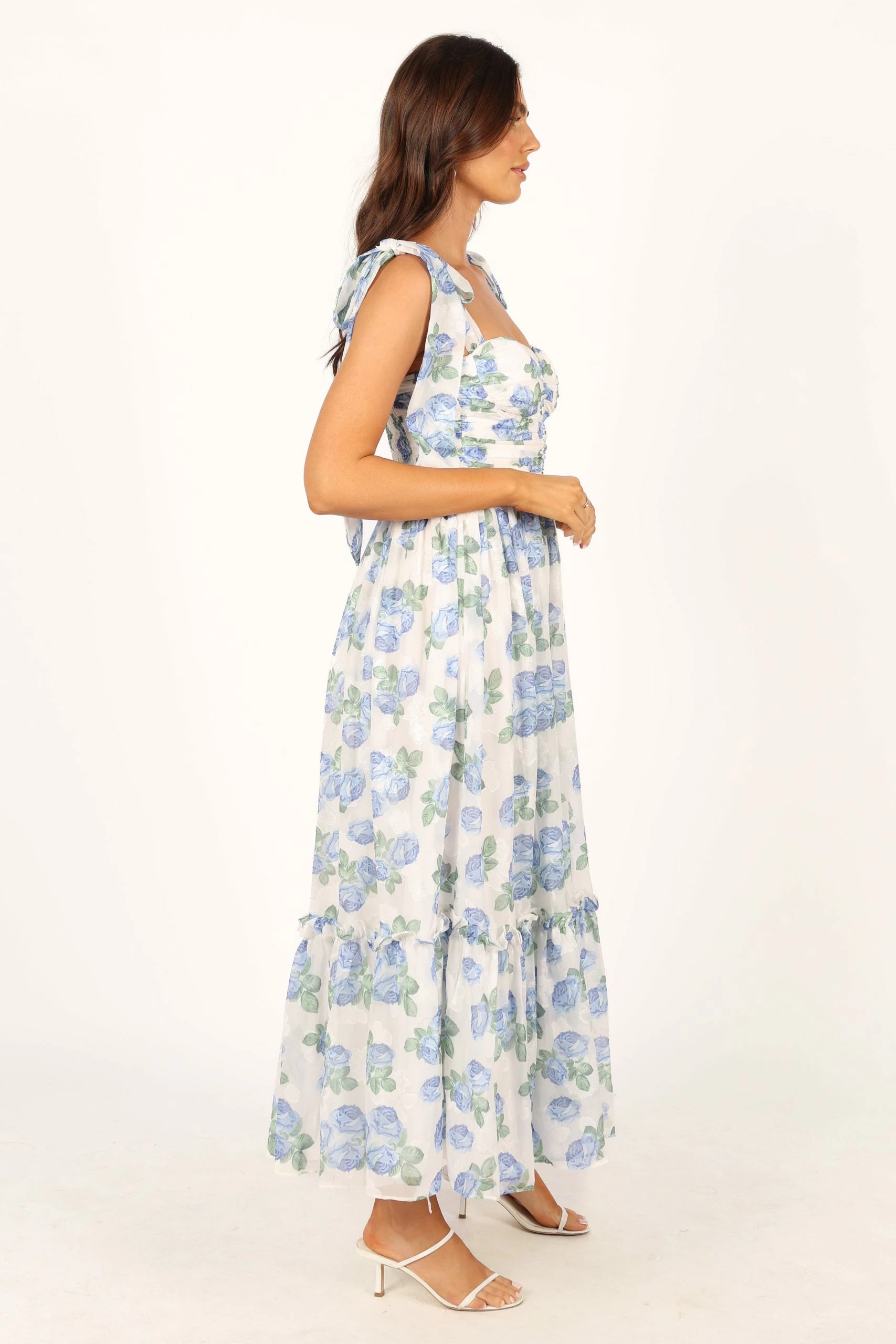 Floret Midi Dress - Blue 8 Floret Midi Dress - Blue - Image 8